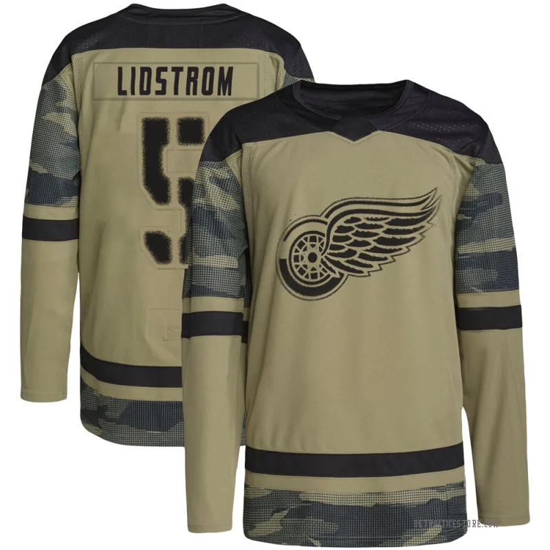 Camo Men's Nicklas Lidstrom Detroit Red Wings Authentic Military Appreciation Practice Jersey