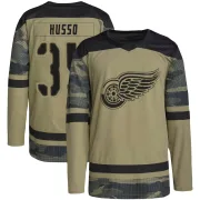 Camo Men's Ville Husso Detroit Red Wings Authentic Military Appreciation Practice Jersey