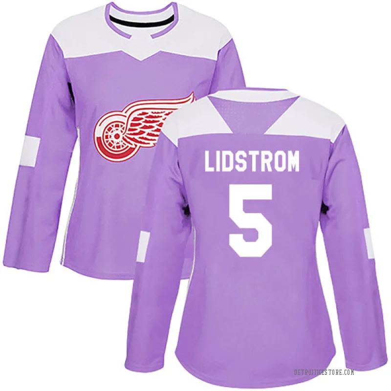 Purple Women's Nicklas Lidstrom Detroit Red Wings Authentic Hockey Fights Cancer Practice Jersey