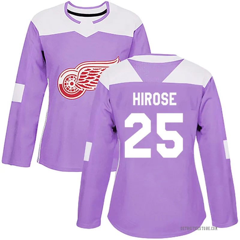 Purple Women's Taro Hirose Detroit Red Wings Authentic Hockey Fights Cancer Practice Jersey
