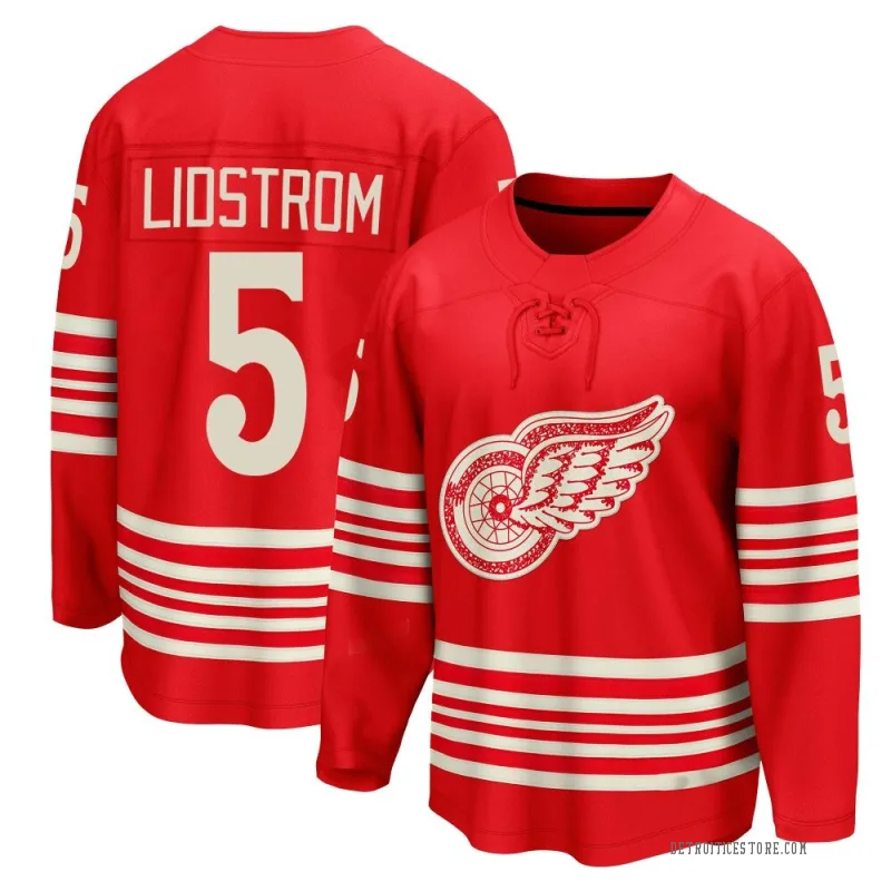 Red Men's Nicklas Lidstrom Detroit Red Wings Breakaway Centennial Jersey
