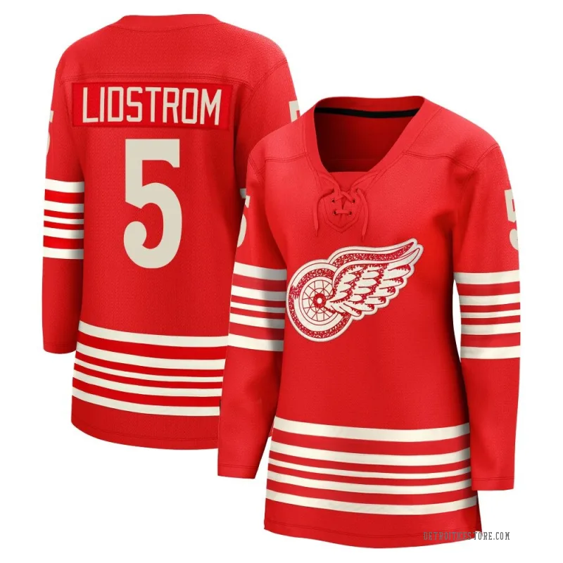 Red Women's Nicklas Lidstrom Detroit Red Wings Breakaway Centennial Jersey