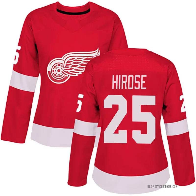 Red Women's Taro Hirose Detroit Red Wings Authentic Home Jersey