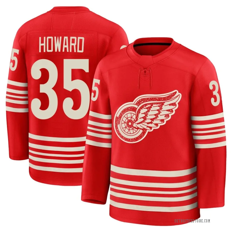 Red Youth Jimmy Howard Detroit Red Wings Premium Centennial Jersey
