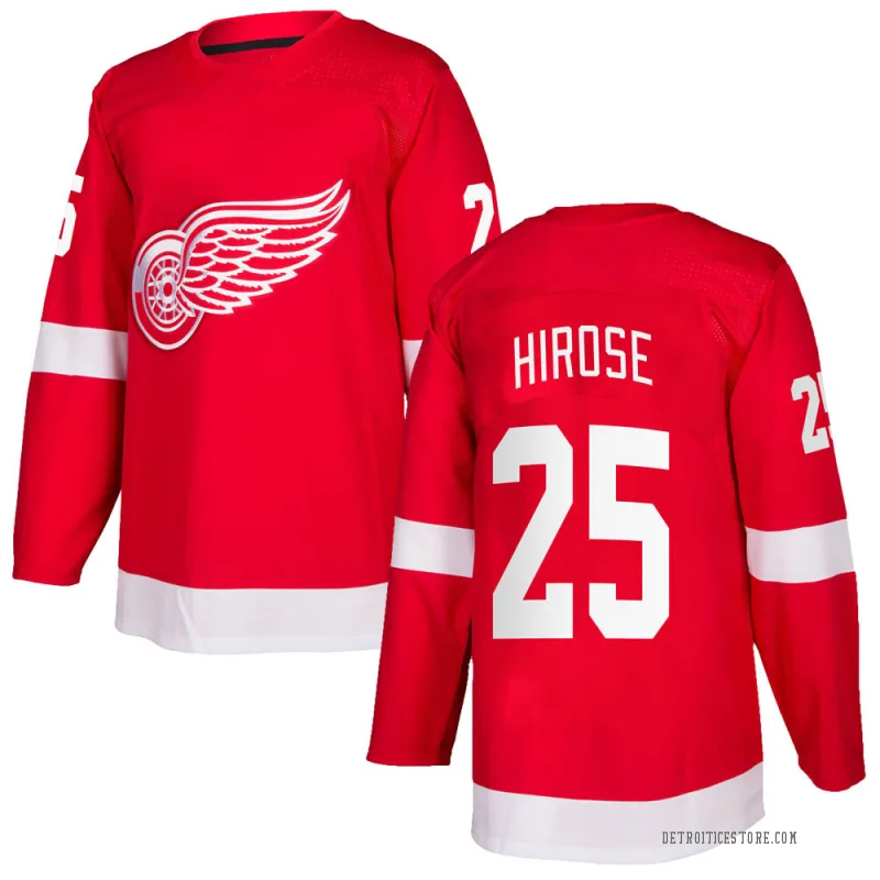 Red Youth Taro Hirose Detroit Red Wings Authentic Home Jersey