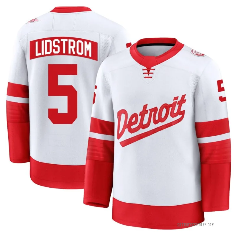 White Youth Nicklas Lidstrom Detroit Red Wings Premium 2025 Stadium Series Jersey