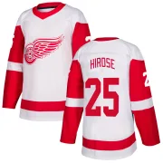 White Youth Taro Hirose Detroit Red Wings Authentic Jersey